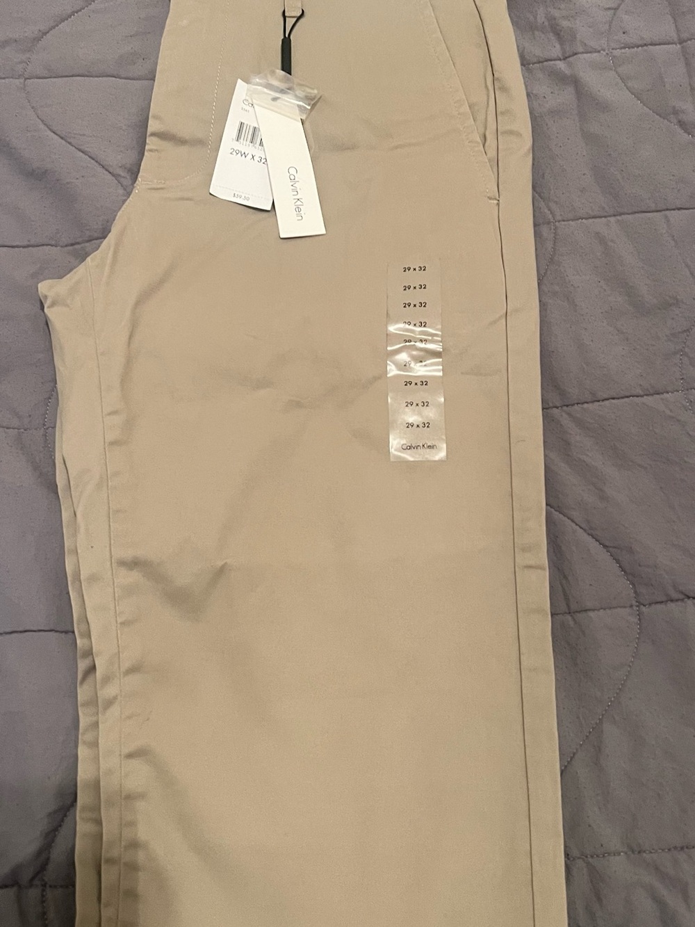 Calvin Klein Men's Beige/Tan Slim Chino Pants